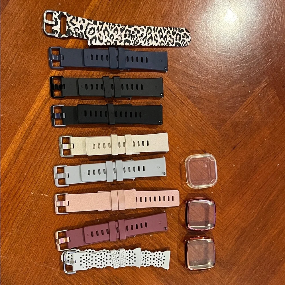 9 Interchangeable Silicone Watch Bands and 3 Protective Cases - Assorted Colors